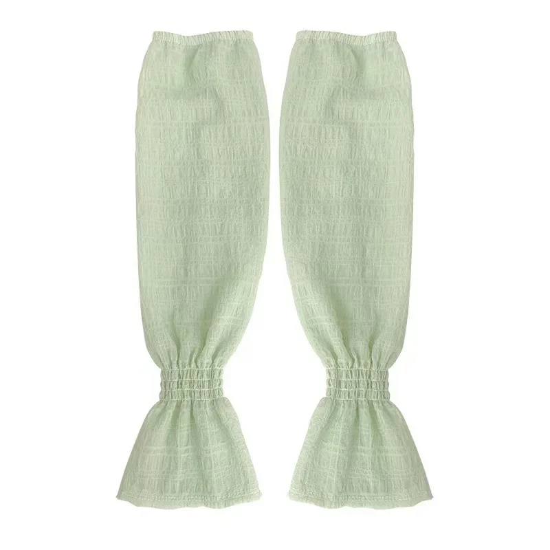 Summer Ice Silk Long Sleeve Sunscreen Arm Protector Women's Sleeve Cool Hand Sleeve Sunscreen Cycling Arm Protector Fingerless