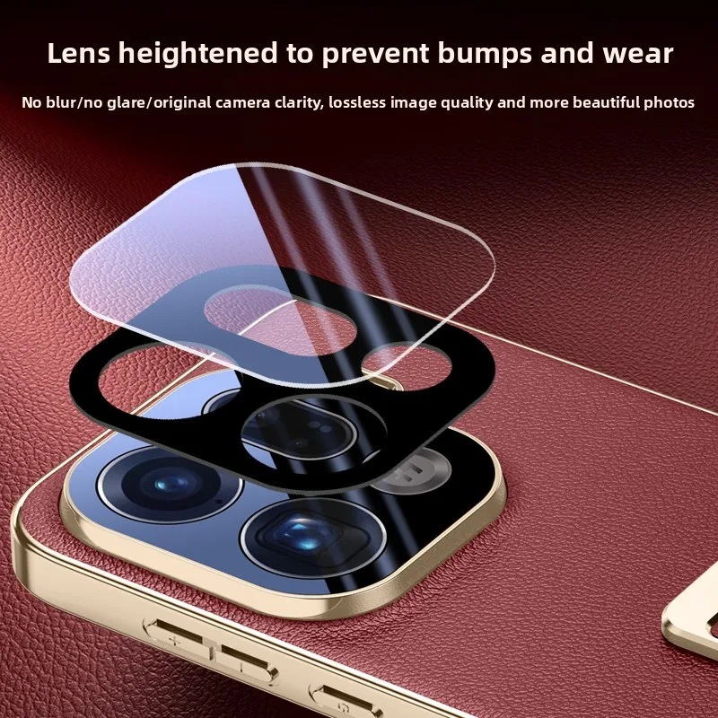 Funda para OPPO Find X9 Pro, soporte de pulsera de cuero liso de alta gama, cubierta completa galvanizada, cubierta anticaída para Find X9 Funda