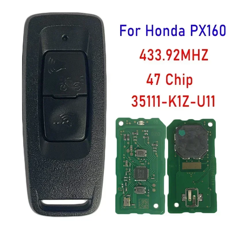 BB Key Original Remote Control Key for Honda PCX PCX160 Motorcycle 433.92MHz ID47 Chip FCC ID:35111-K1Z-U11 2 Buttons with Logo