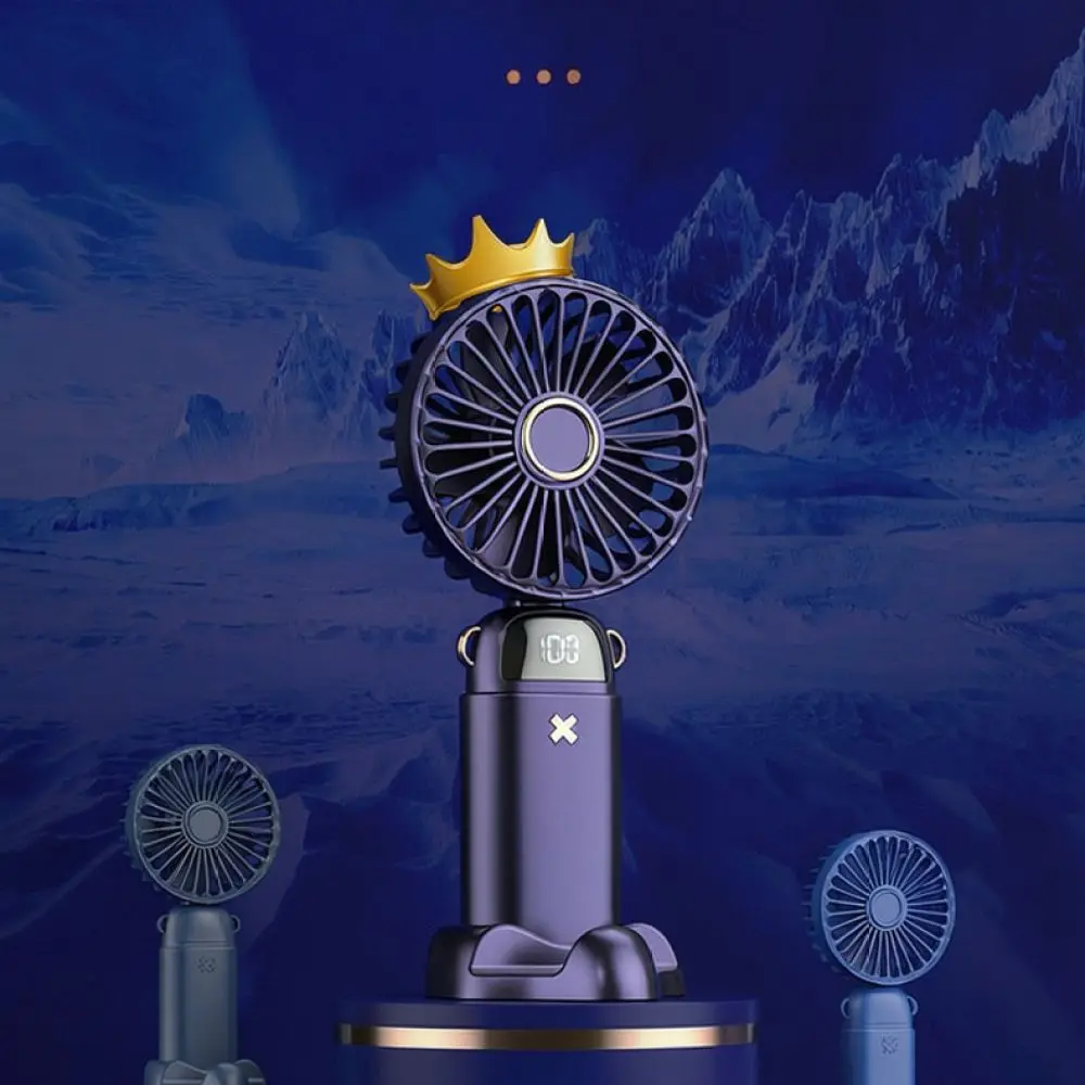 Portable Neck Hanging Fan USB Rechargeable Cooling Device Digital Display Handheld Desk Fan For SYC Travel Home Camping