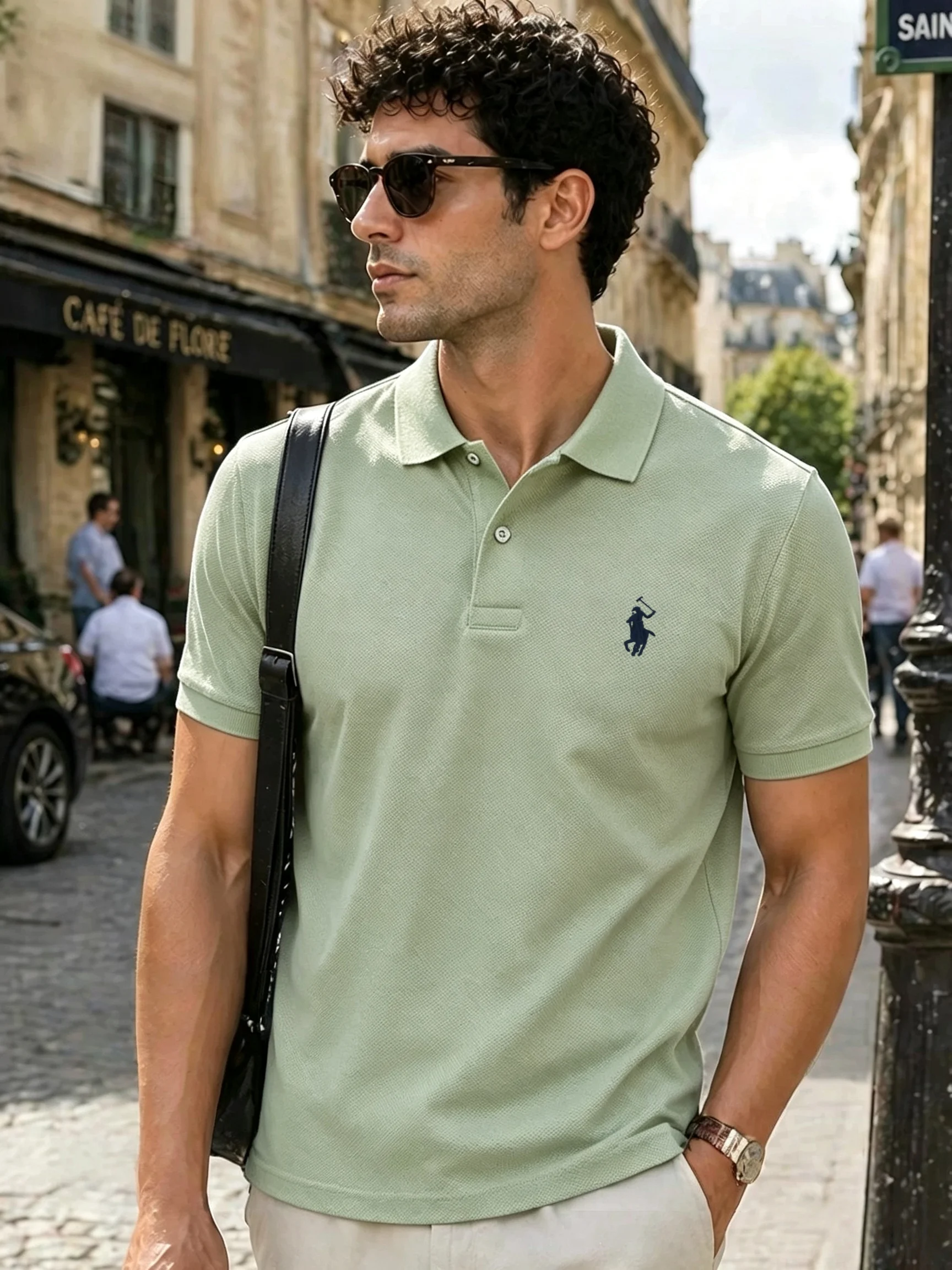 100% pure cotton 2026high-end brand men's short sleeve polo shirt summer fashion luxury logo embroidered golf top casual T-shirt