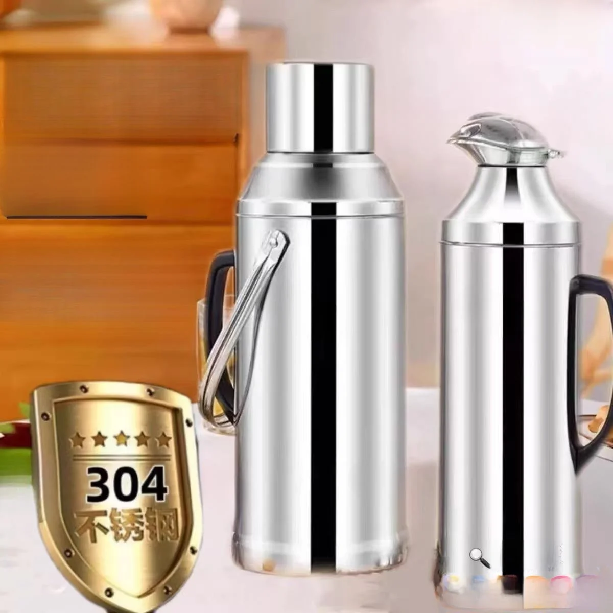 

Изолированная бутылка для воды из нержавеющей стали 304, крышка для бутылки с горячей водой для домашнего использования, горшок для теплой воды, внешний бамбуковый тканый дизайн