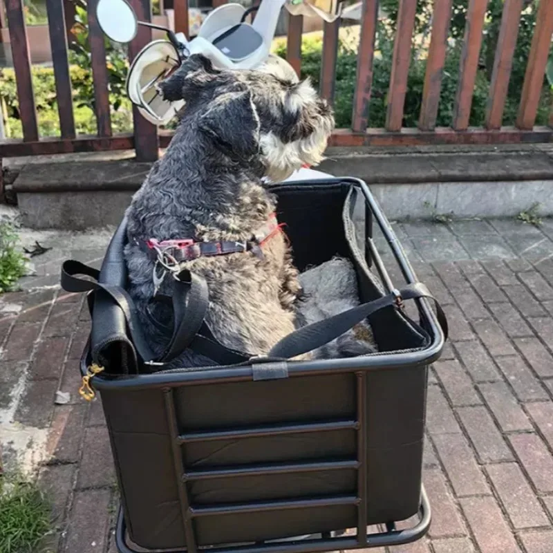 Enlarged Bicycle Luggage Carrier Pet Dog Outdoor Basket Rear Seat Large Capacity Rack Sturdy Cover Equipped Bicycles Accessories