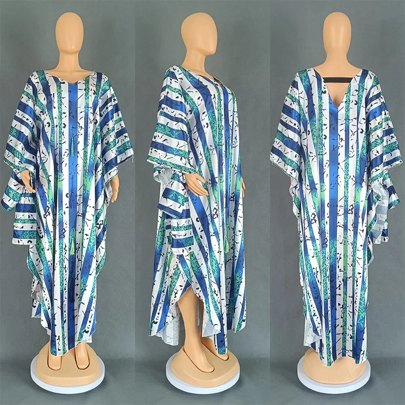 

African Dresses for Women 2024 Summer New Robe Africa Clothing Ankara Dashiki Loose Robe Dubai Abaya Kaftan Muslim Dress Tassels