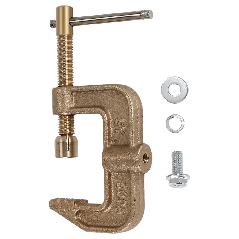

MLGB-Welding Ground Clamp, 500A Current G-Type Solid Brass Ground Clamp, 43Mm Jaw Width For Tig Mig MMA Welders
