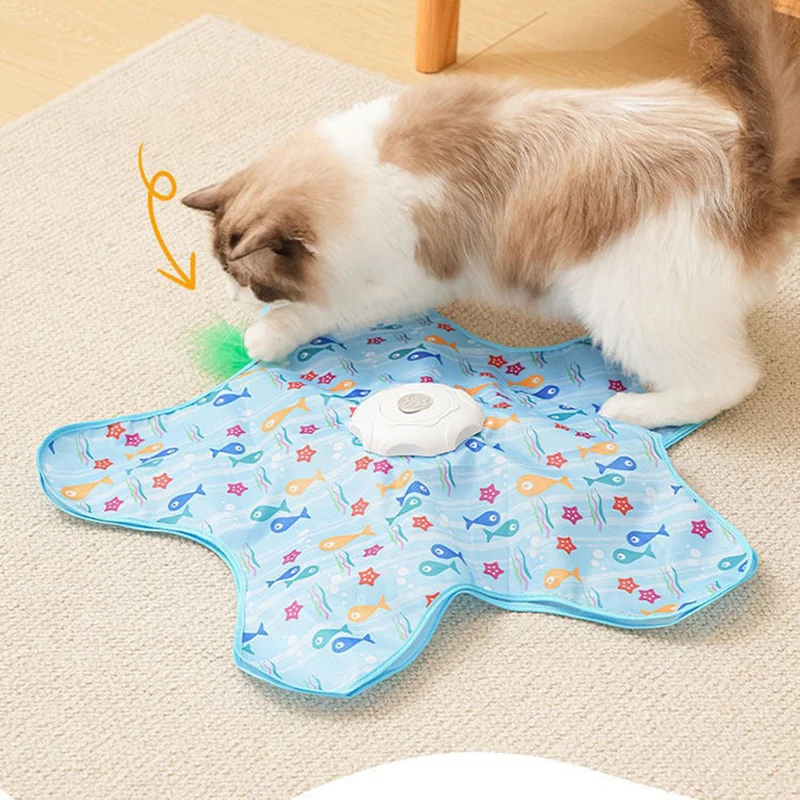 Electric Cat Toys Smart Funny Cat Hunting Toys Automatic Rotate Interactive Indoor Cat Hunting Movement Toy