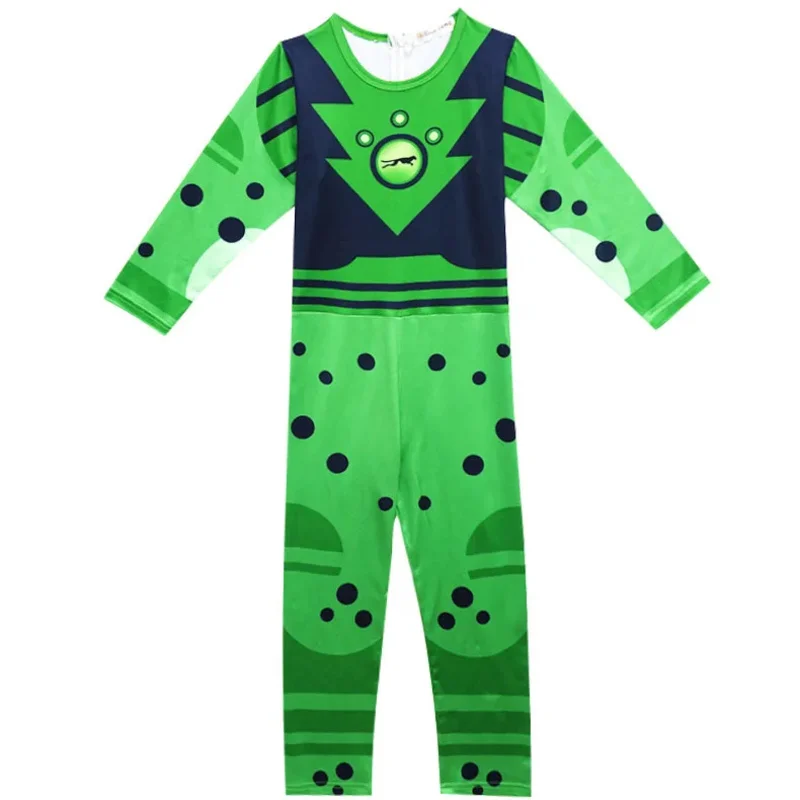 L2025l قوة الهالوين W-Wild Kratts كوسبلاي عيد الميلاد والهالوين شخصية الفتيات والأولاد Catboy Gekko Owlette سيامي الحيوانات مرق