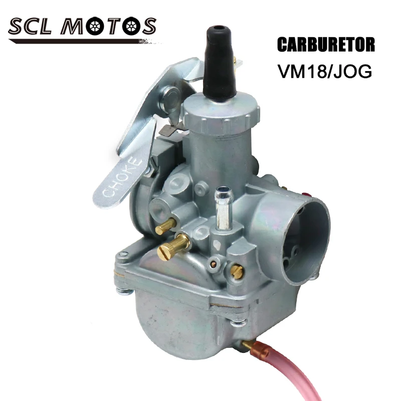 

SCL MOTOS VM18 18mm Round Slide Clamp On Carburetor VM18-144 For Mikun VM18-144 For YAMAHA JOG JOG50 JOG 80 Carburetor VM18