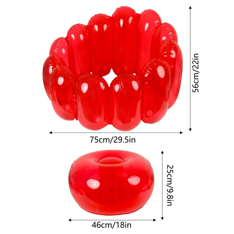 AD30-كرسي جيلي قابل للنفخ، مقعد أريكة قابل للنفخ من مجموعة جيلي، أثاث أريكة تفجير محمول لفناء المنزل #6