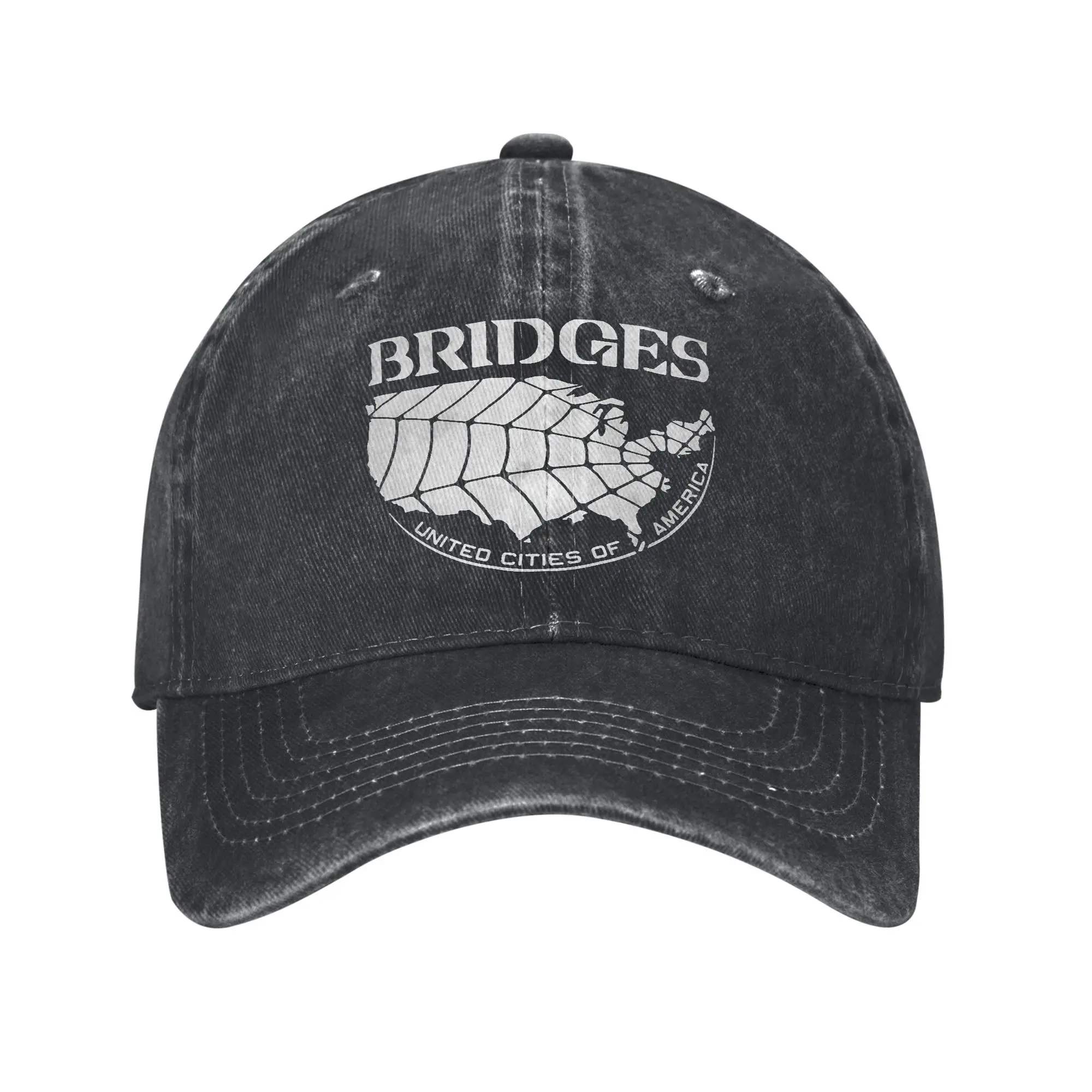 Bridges Logo Death Stranding Game  Baseball Cap Sun Outdoor Sport Sun-Proof Washed Trucker Hat Men Women y2k Print Baseball Caps