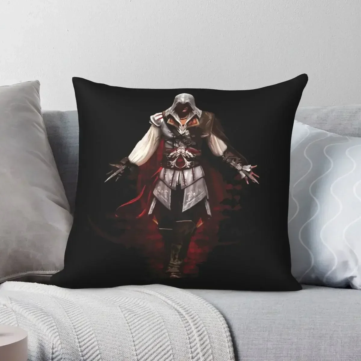 

Ezio Assassins Creed Square Pillowcase Polyester Pattern Zip Decor Pillow Case Home Cushion Cover 40x40cm 16x16Inch 45x45cm