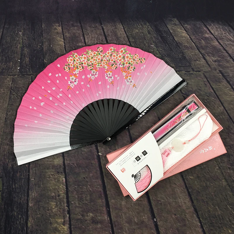 

Portable Portable Folding Fan Wedding Gift Hand Fan Ornaments Summer Home Daily Use Manual Bamboo Fan Outdoor Travel Fan