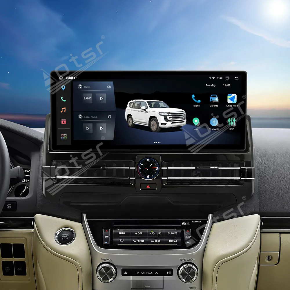 

15,6-дюймовый HD-экран для Toyota Land Cruiser 2007-2015, CarPlay, радио, GPS-навигация, сенсорный экран, мультимедийный плеер, стерео-магнитола