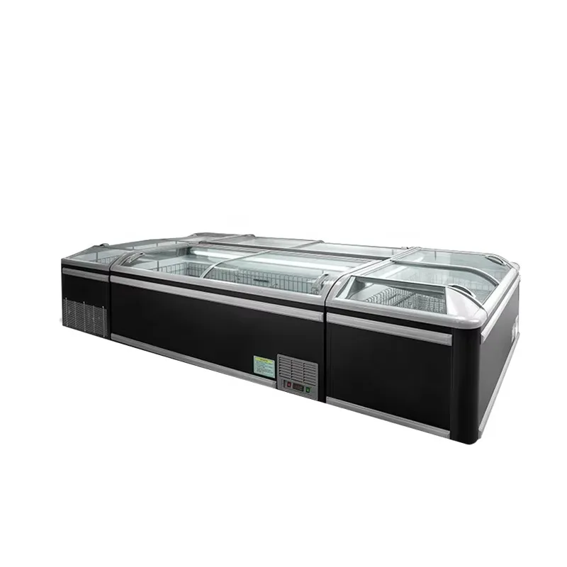 500L Horizontal Frozen Food Meat Freezer Refrigeration Equipment High Capacity Chest Combine Deep Combined Island Cooler Freezer