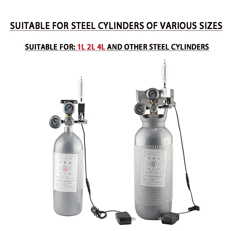 AC100-240V Aquarium CO2-Regler Blasenzähler Magnetventil-Set Fischbecken CO2-Reaktionssystem CO2-Druckminderer-Ventil – Detail 3