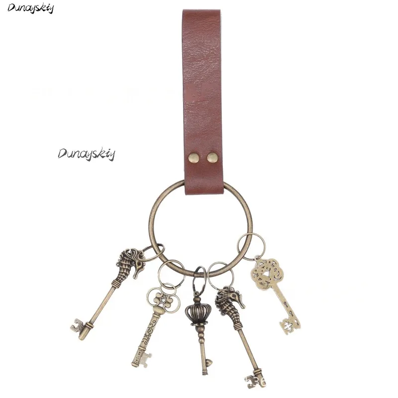 Customized 'Medieval Witch Pirates Cosplay Costume Set, Including Corset, Potion Bottle, Key Hanger, and Belt in Black and Brown