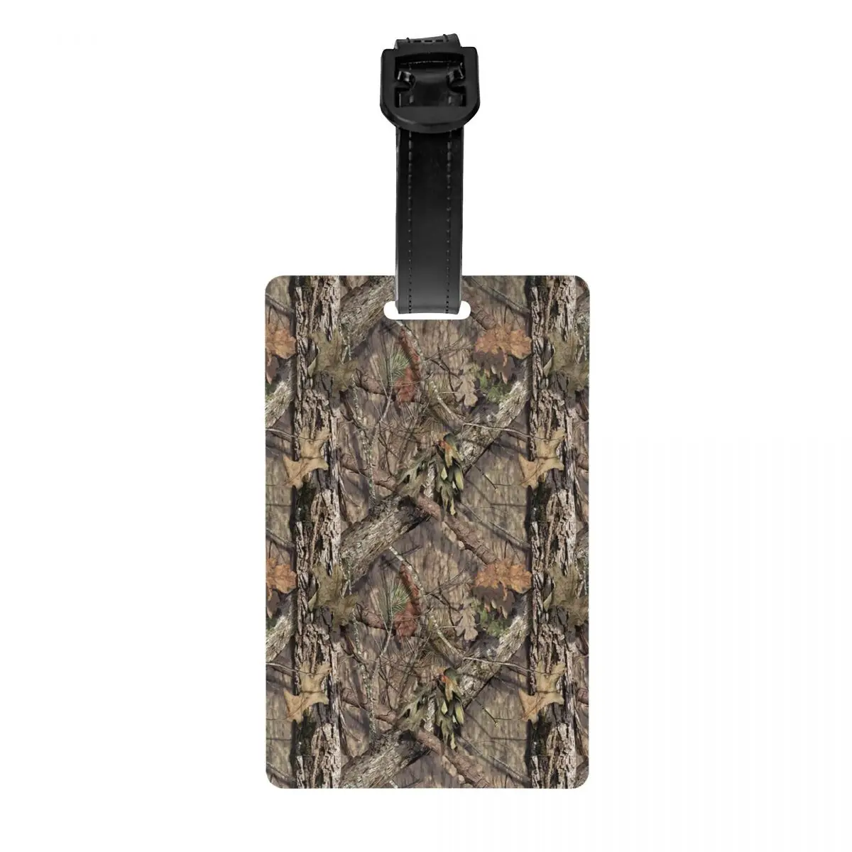 Custom Hunting Camo Tree Camouflage Pattern Luggage Tag Suitcase Baggage Privacy Cover ID Label