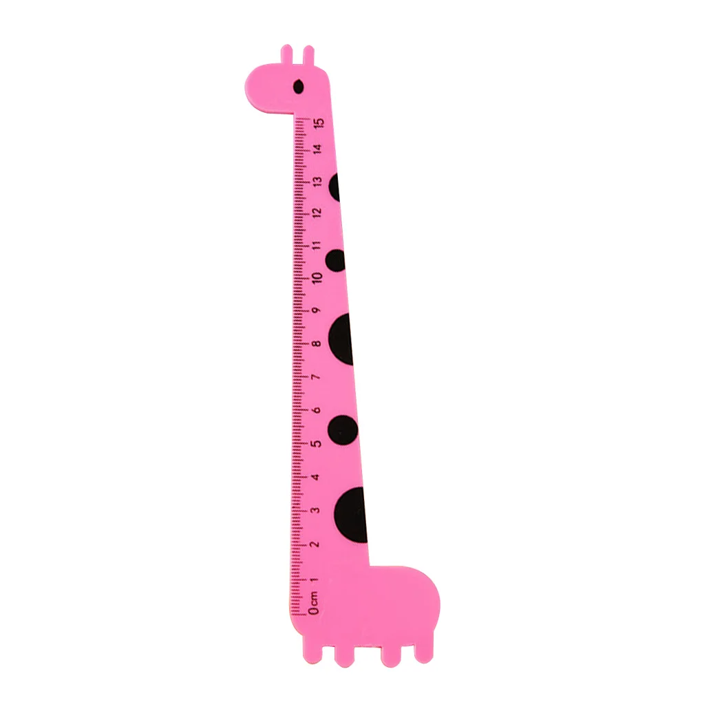 Elephant Alpaca Giraffe Student Plastic Ruler Painting Drawing Cartoon Animal Straight Ruler