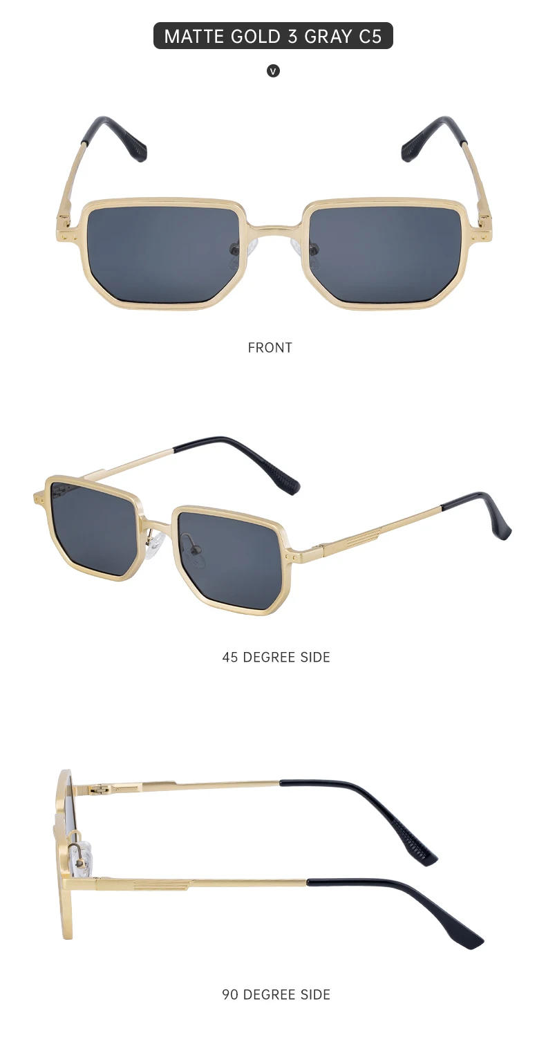 Kleine Rechteckige Steampunk-Sonnenbrille für Herren 2026 Luxusmarke Klassische Quadratische Punk-Sonnenbrille für Männer Vintage-Brillen UV400 – Detail 14