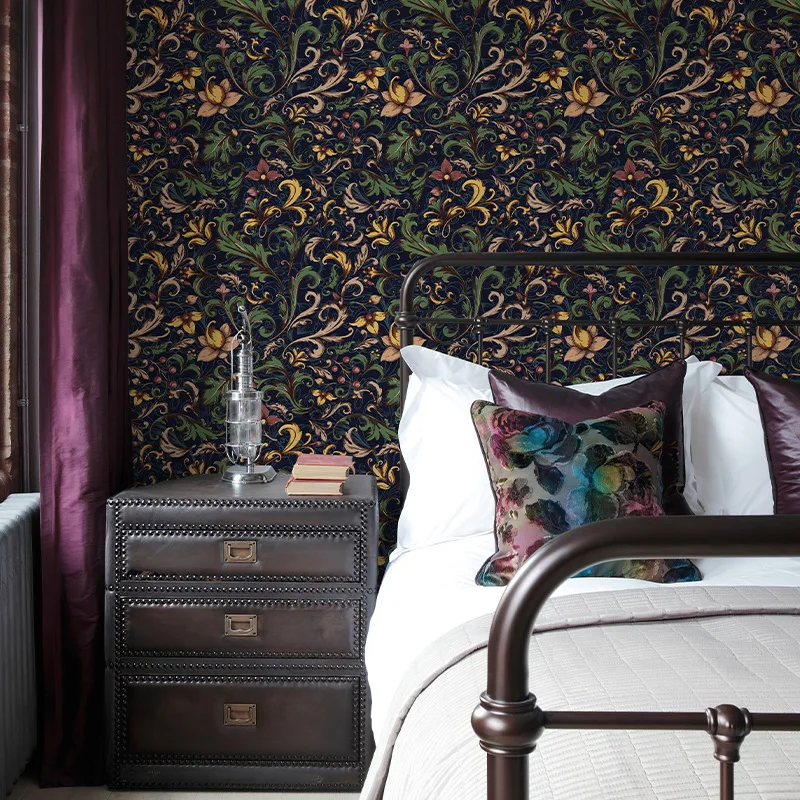 Modern Peel and Stick Wallpapers Barok zelfklevend behang Vintage bloemen verwijderbaar contactpapier voor kastladen