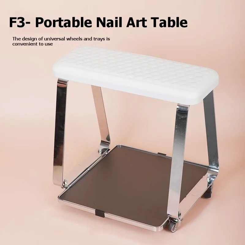 

Pedicure Station Stainless Steel Pedicure Stool With Movable Footrest And Hand Pillow-For Home And Salon Use