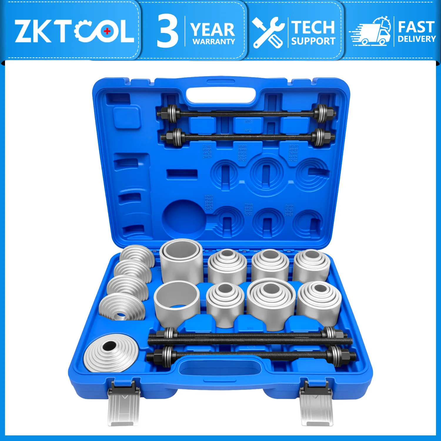 

40 Piece Push-Pull Socket Kit Repair Tool Auto Maintenance Tool with Storage Box Bushing Removal Insert Tool Set
