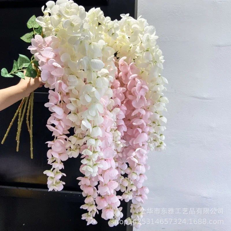 110CM Artificial Arbor Wisteria Flower Artificial Flower Hanging Wisteria Wedding Hall Decoration Silk Flower Hotel Ceiling