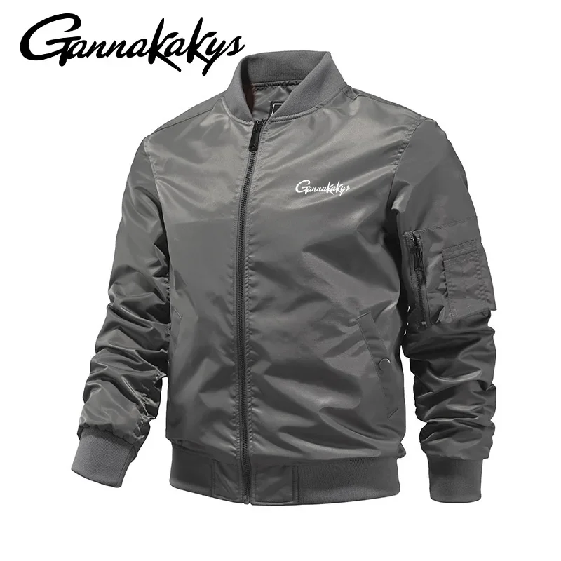 2024 Autumn Men's Fishing Jacket, Men's Fashionable Windproof Lightweight Sportswear Jacket, Baseball Zipper Jacket with Pockets