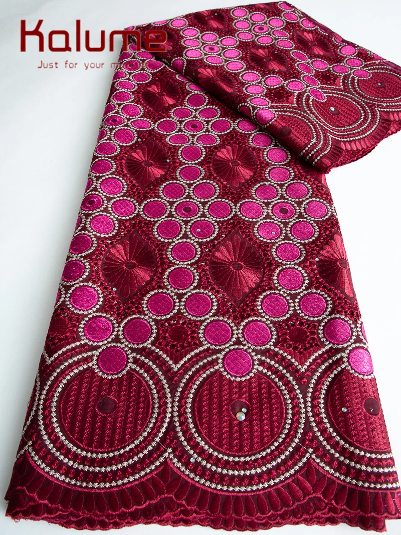 Luxury Lace Austria Cotton African Polished Fabric Swiss Lace Cotton Embroidery Lace Fabric For Men\'s Clothing Material F3809