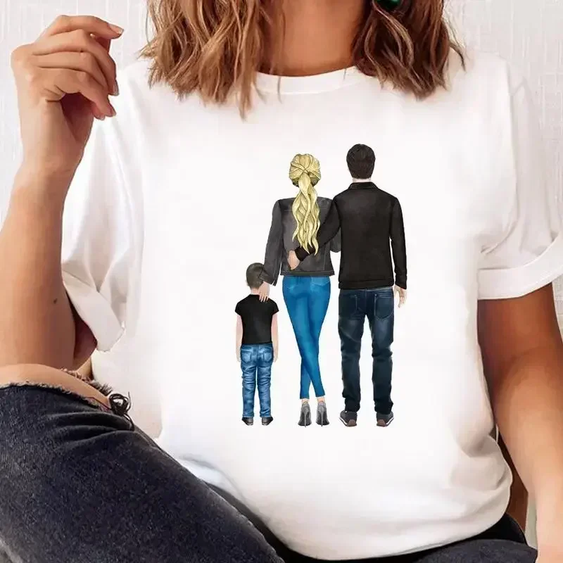 Women Family Trend New Lovely Mom Mama Tee Fashion T Shirt Graphic T-shirt Short Sleeve Female Cartoon Top Ladies Clothing