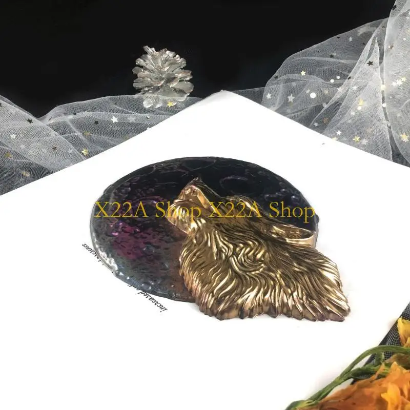 Unique Stereo Wall Hanging Silicone Mould Valentines Wolf-shape Decor Mold DIY Desktop Ornaments Pendant Epoxy Resin Mold