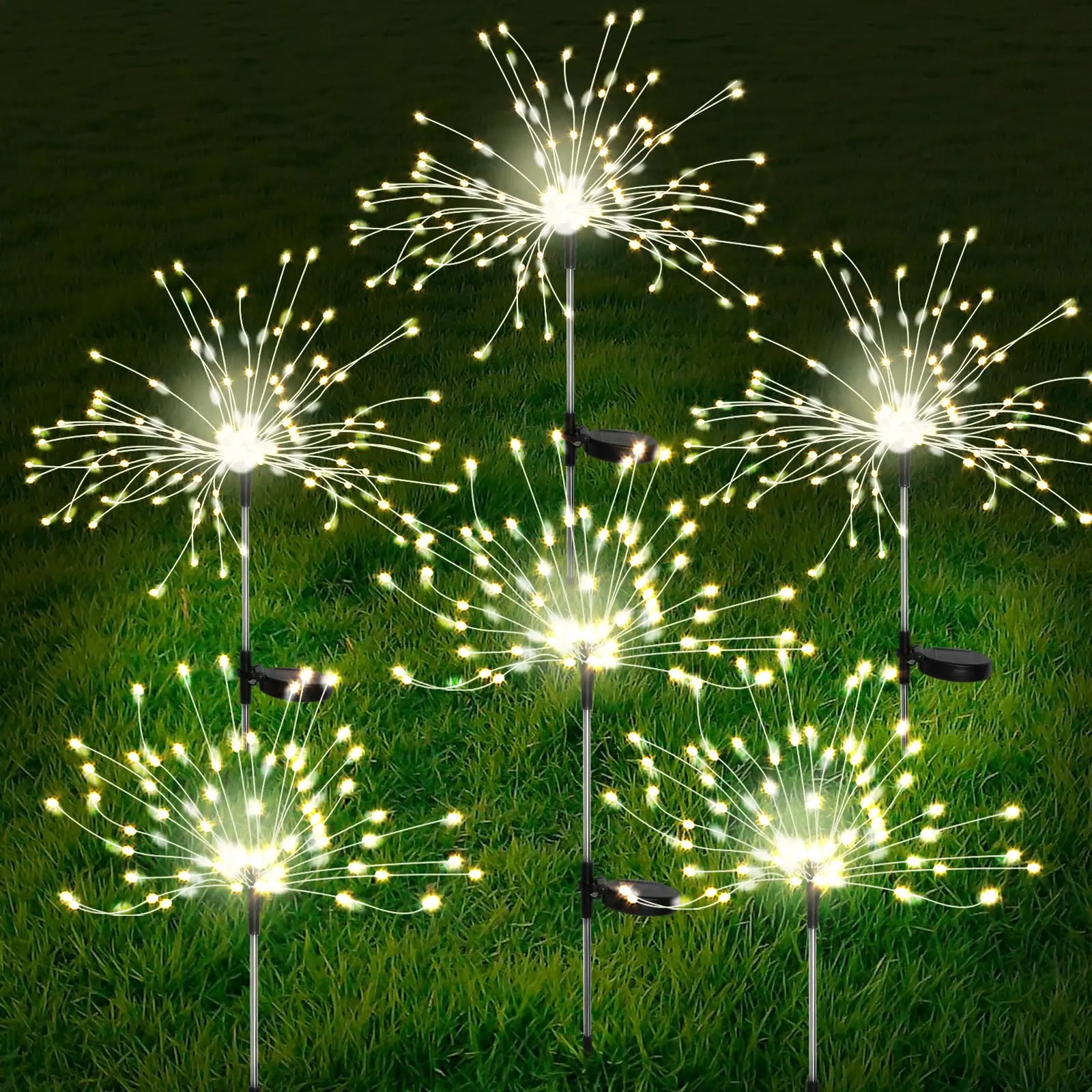 

Solar Garden Lights Solar Firework Lights 200 LED String Light 8 Modes Twinkling Nightlight for Wedding Party Patio Deceration