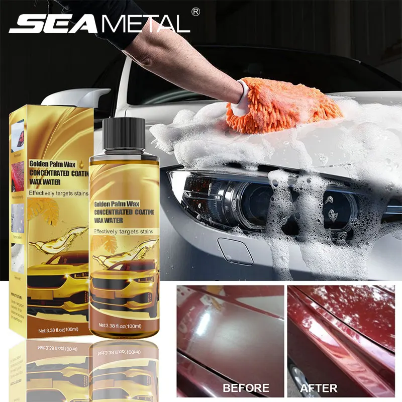 SEAMETAL 100 مللي سيارة تتركز طلاء الشمع المياه قوي decontaminority نشط شامبو رغوة سيارة مستحضرات التجميل غسل السيارات الرعاية