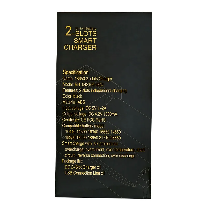 30PCS 2-Slots DC 1A/2A USB Charger For 18650 26650 14500 14650 Rechargeable Li-ion Batteries 3.7V 4.2V Charger For RC Airplane P