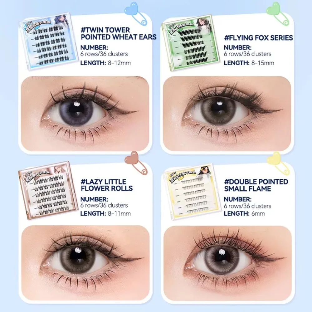Nouveau Faux cils auto-adhésifs sans colle, faciles à poser, Application facile, sans colle