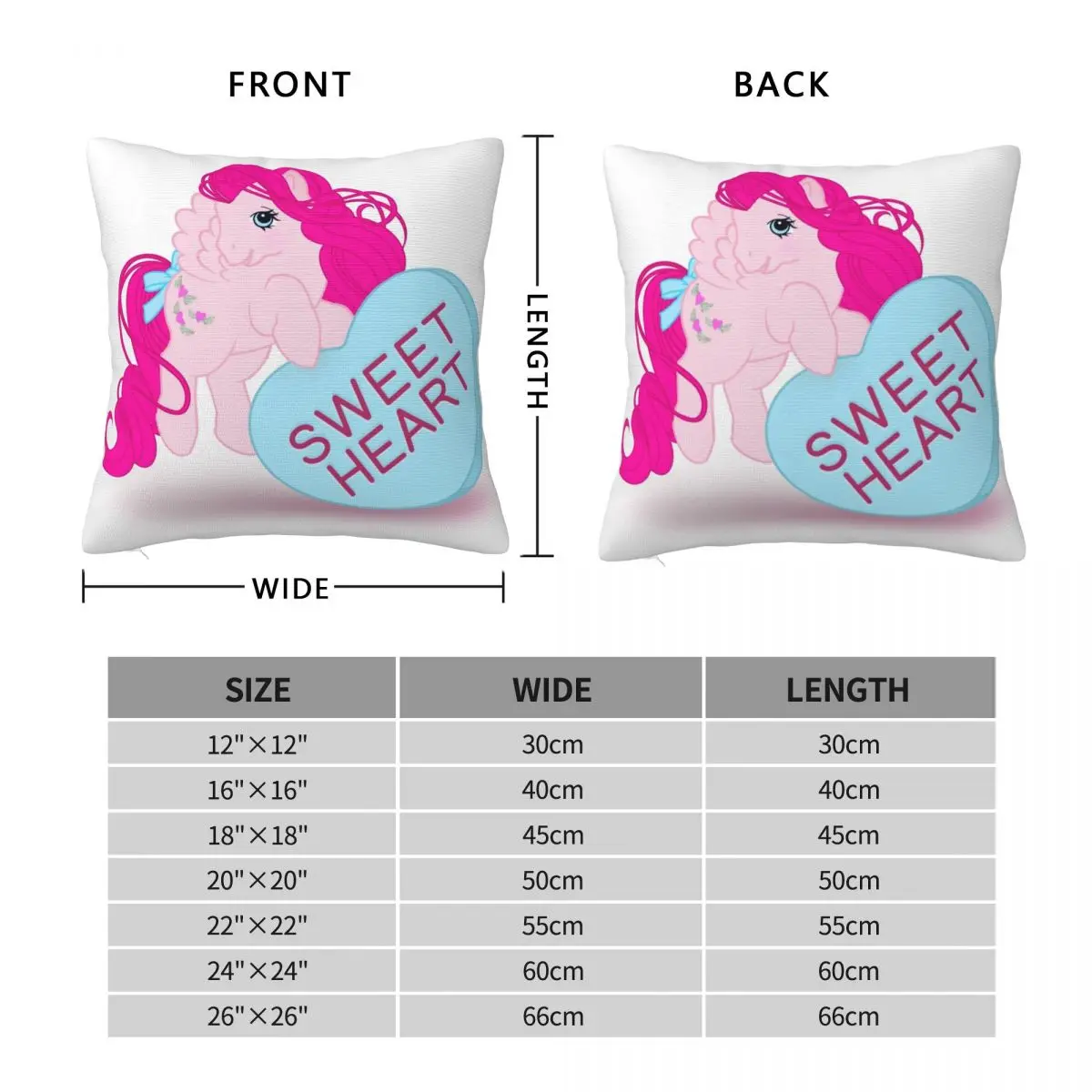 Conversation Heart Heartthrob Pillowcase Polyester Linen Velvet Creative Zip Decor Pillow Case Bed Cushion Cover 45x45