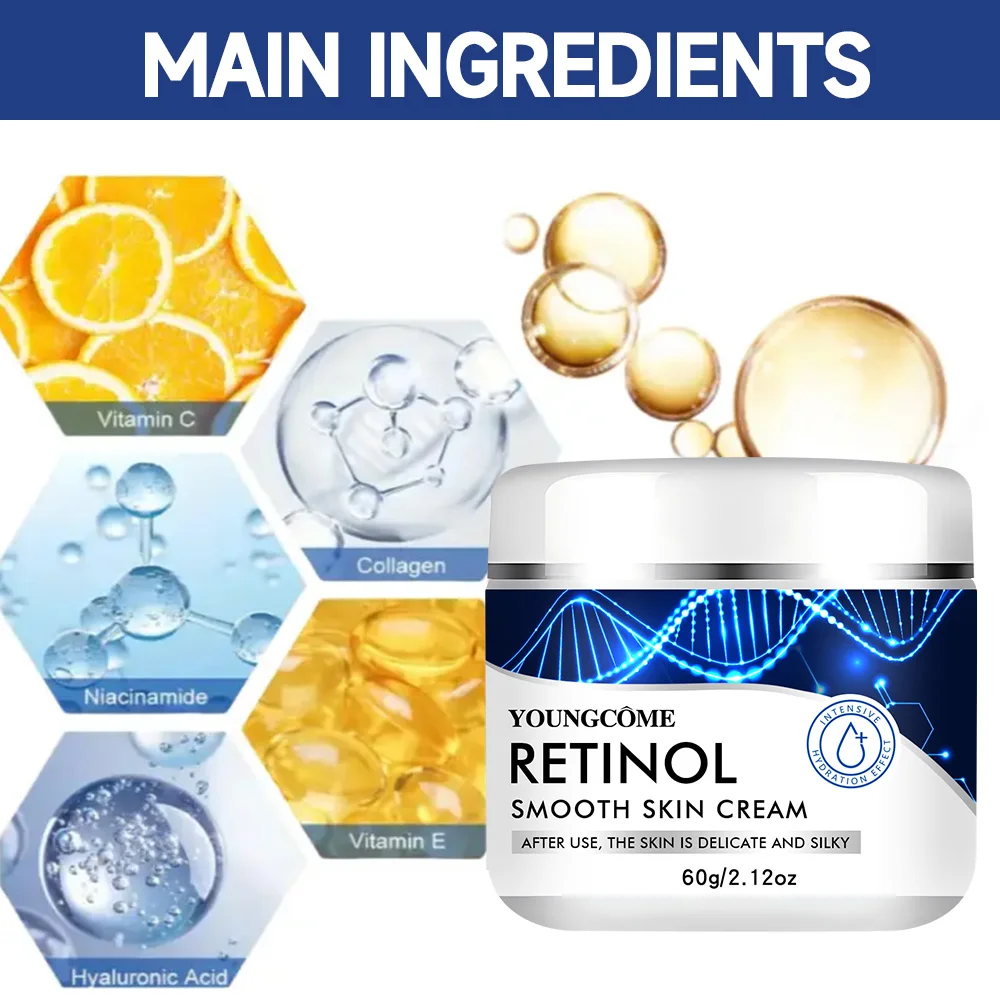 Retinol Lifting Firming Face Cream Anti-wrinkle Anti-aging Moisturizing Hyaluronic Acid Face Skin Care Improve Skin Texture