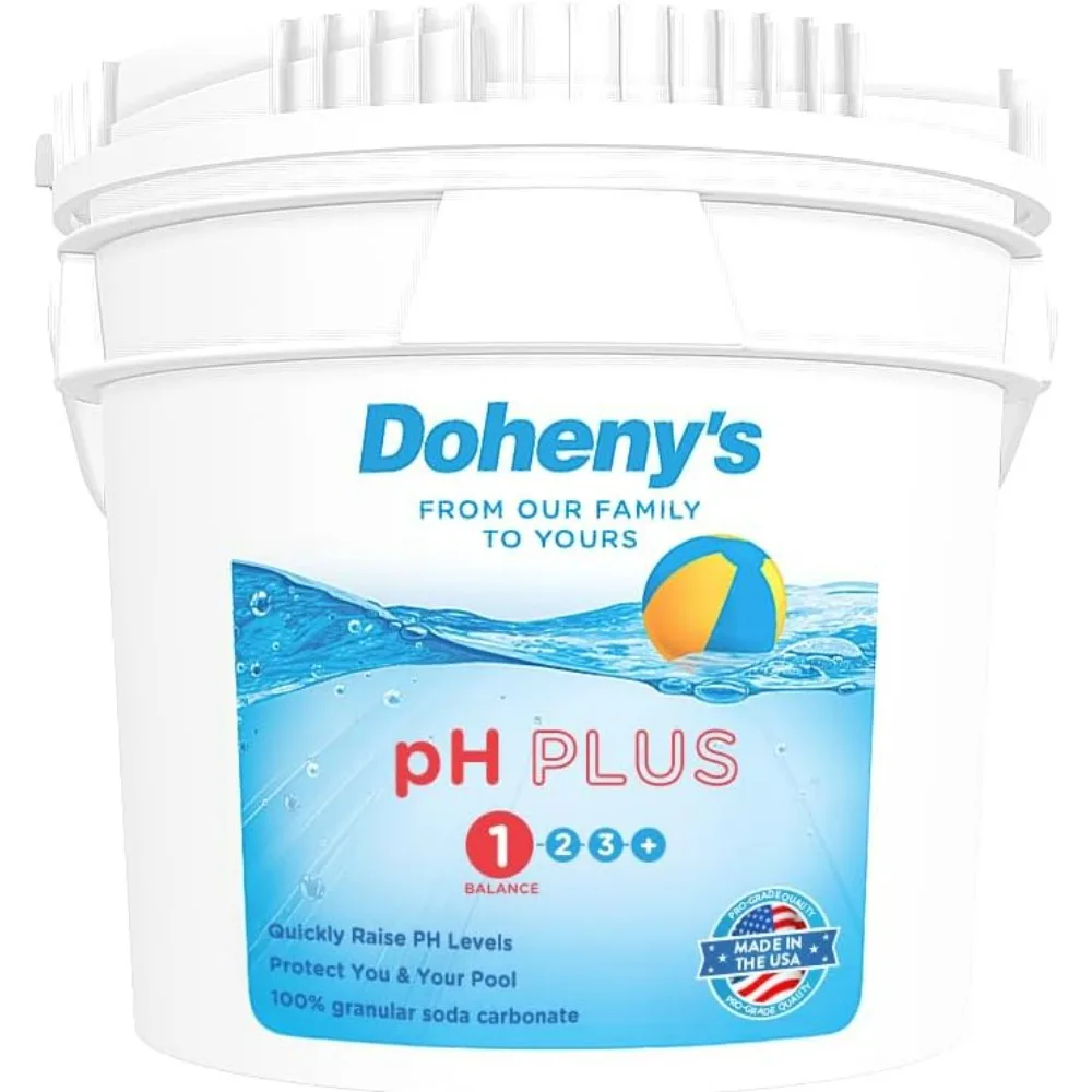 

Doheny's pH Plus 25 LB Bucket - Pro-Grade Granular Soda Ash Raises Pool pH Level Protects Equipment Prevents Eye Skin Irritation