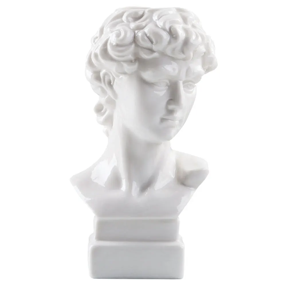 

David Ceramic Vase Small Flower Vase for Artificial Dried Flowers Desktop Decor Statue Planter Centerpiece Aesthetic Room Decor