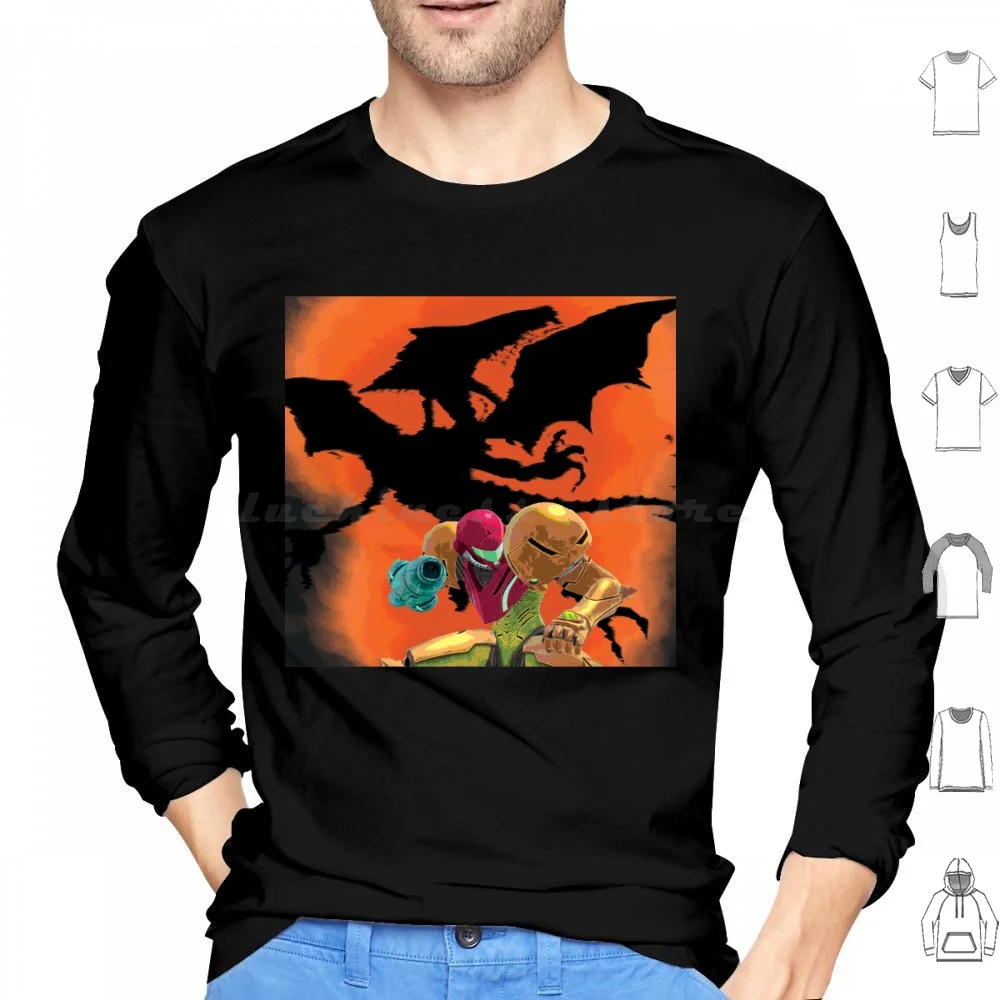 Where's Ridley , Samus ? Hoodie Cotton Long Sleeve Wheres Ridley Samus Samus Aran Metroid Metroid Prime Super Metroid