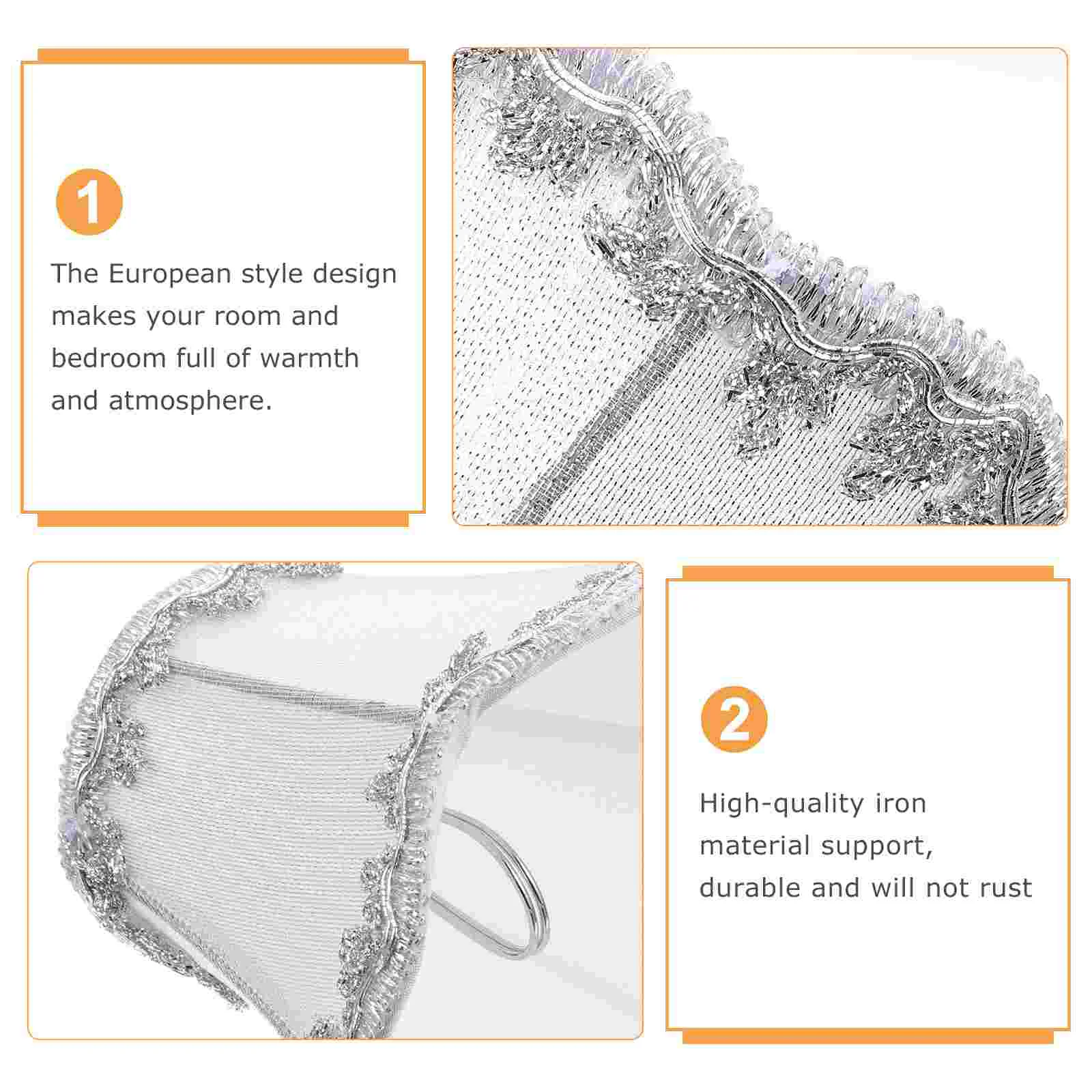 Retro Lampshade Home Cloth Replacement Decorations Accessory Green Light Bedside