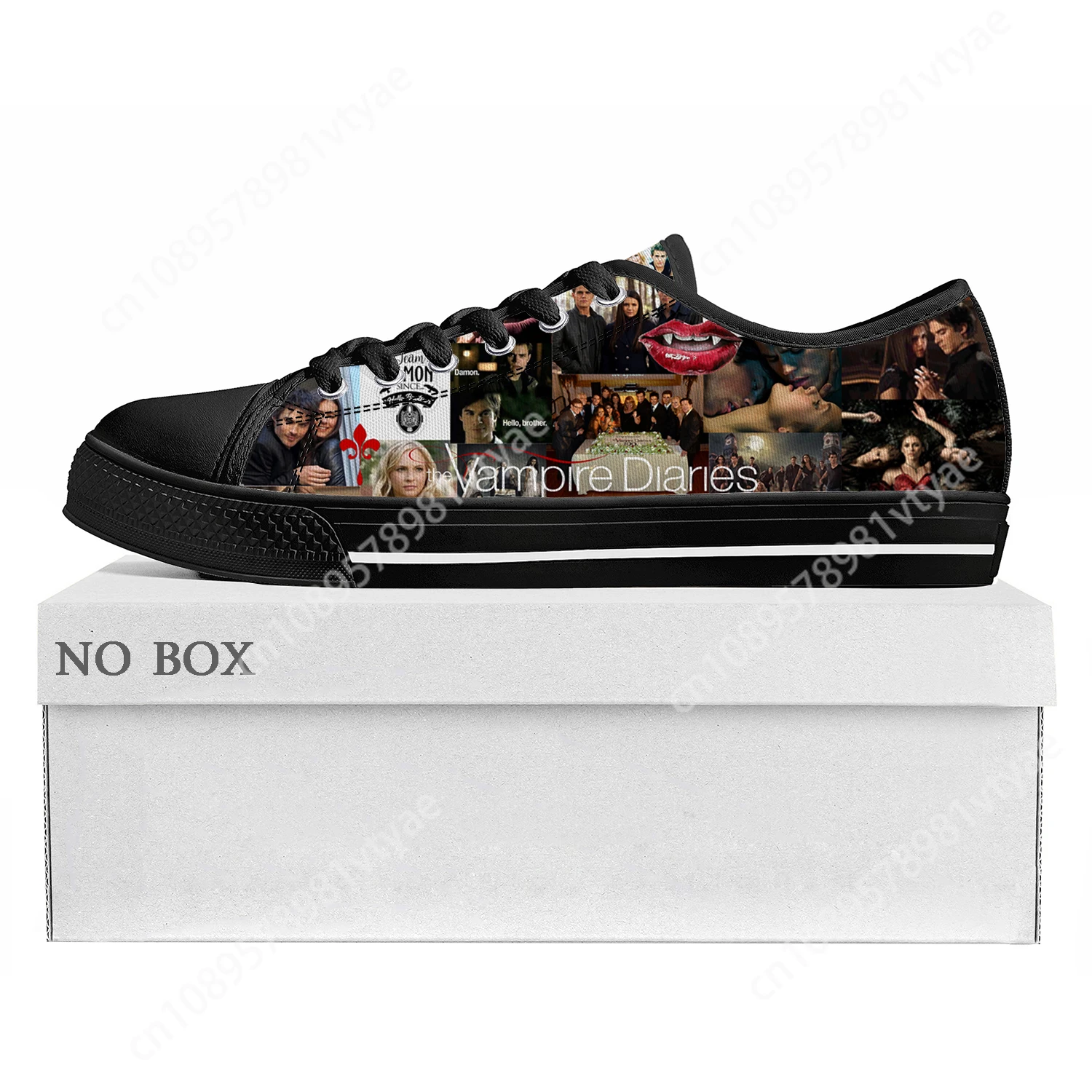 

The Vampire Diaries Salvatore Low Top Sneakers Mens Womens Teenager High Quality Canvas Sneaker Couple Shoes Custom Casual Shoe