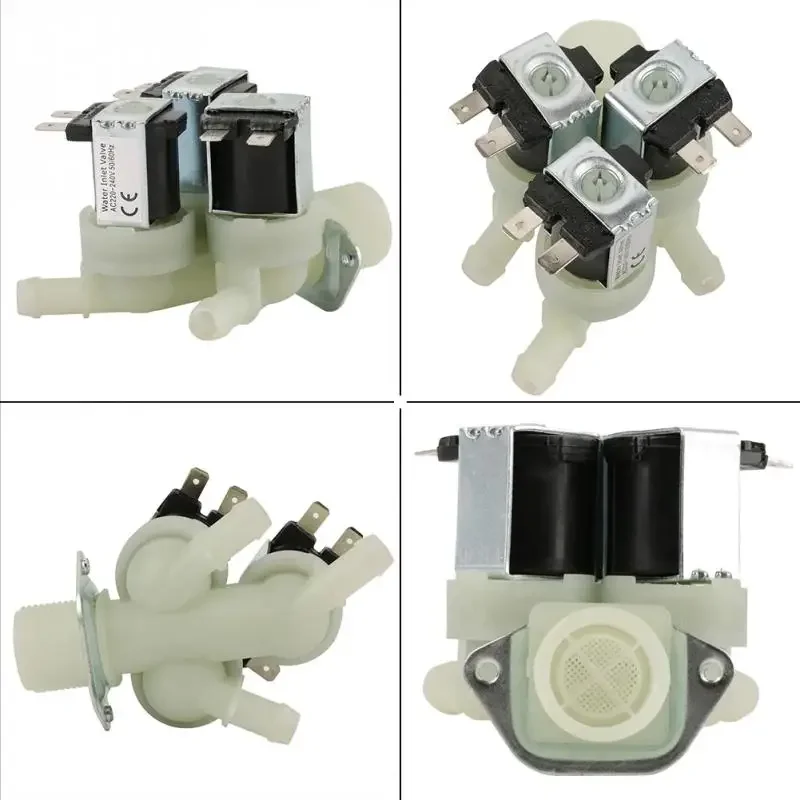 AC 220V G3/4Inch Solenoid Valve 1 In 3 Out Electromagnetic Check Valve Normally Closed Electrical Water Inlet Solenoid Swicth