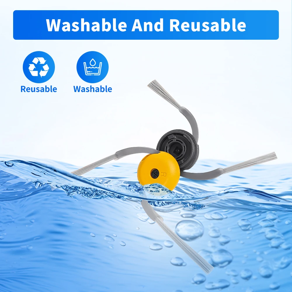 Replacement Edge Brush For Roborock Qrevo Curv 2 Flow Vacuum Cleaner Side Brush Spare Parts P20 Running Water Cleaning Kit