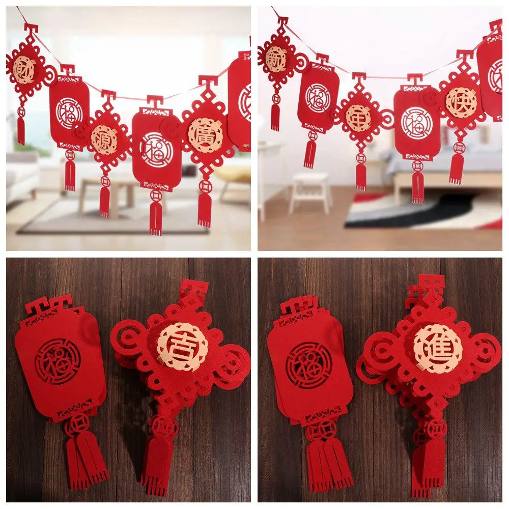 Spring Festival Hanging Pendants Traditional Non-woven Creative Exquisite Celebration Decoration Hanging Garland Banner