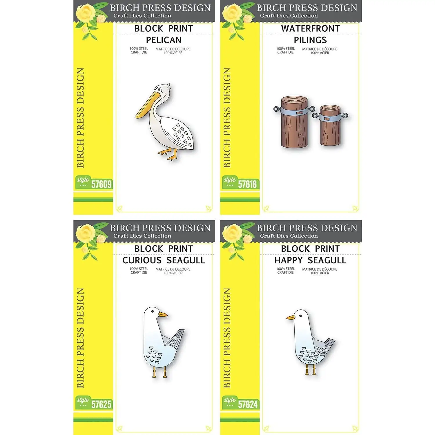 Block Print Seagull Pelican Metal Cutting Dies for DIY Making Card Scrapbook Embossed Paper Album Craft Supplies Template
