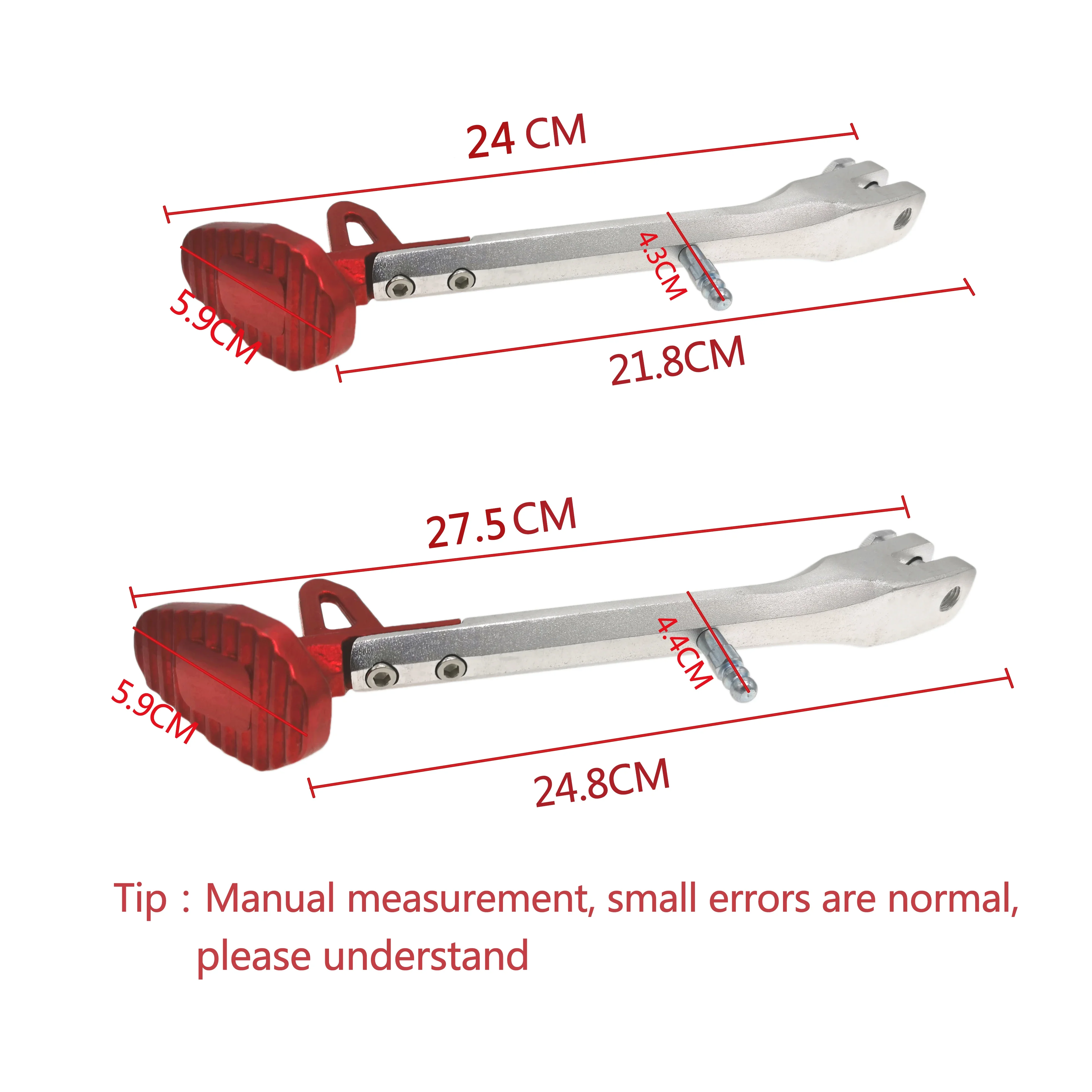 MotoLovee Motorcycle Parts Kickstands Motor Scooter Modified Tripod Foot Bracket CNC Aluminum Alloy Side Stands Footed Bracket