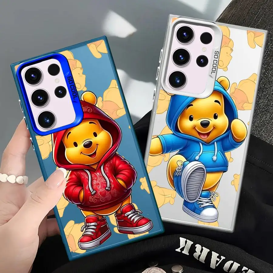 Disney Winnie The Pooh Phone Case for Samsung Galaxy S24 Ultra S23 FE S22 S23 S20 Plus S21 S20 FE Note 20 Ultra Capa Cover