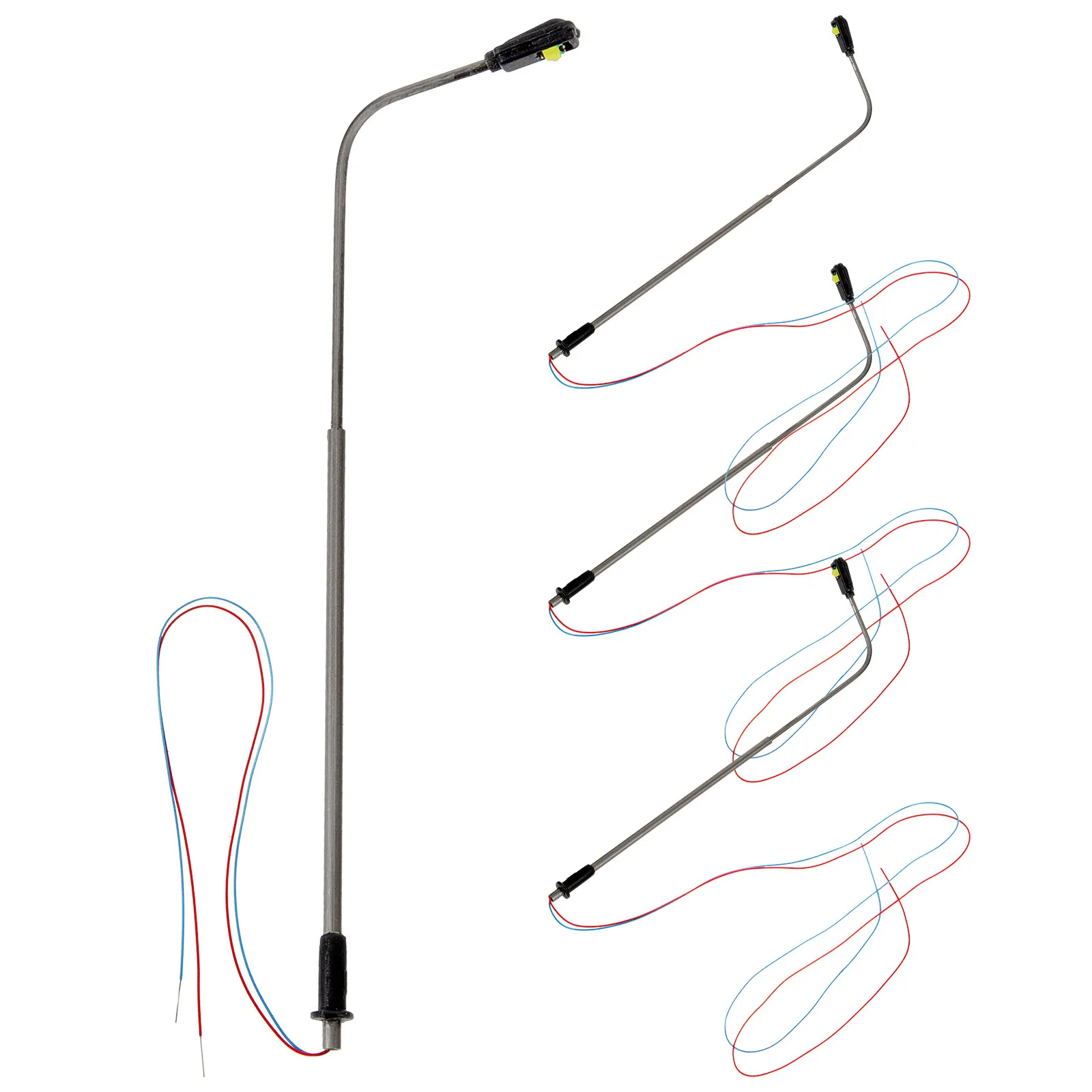 

Набор из 4 миниатюрных уличных фонарей для декора дома, детских миниатюрных улиц, садового ландшафта, декора комнаты и спальни