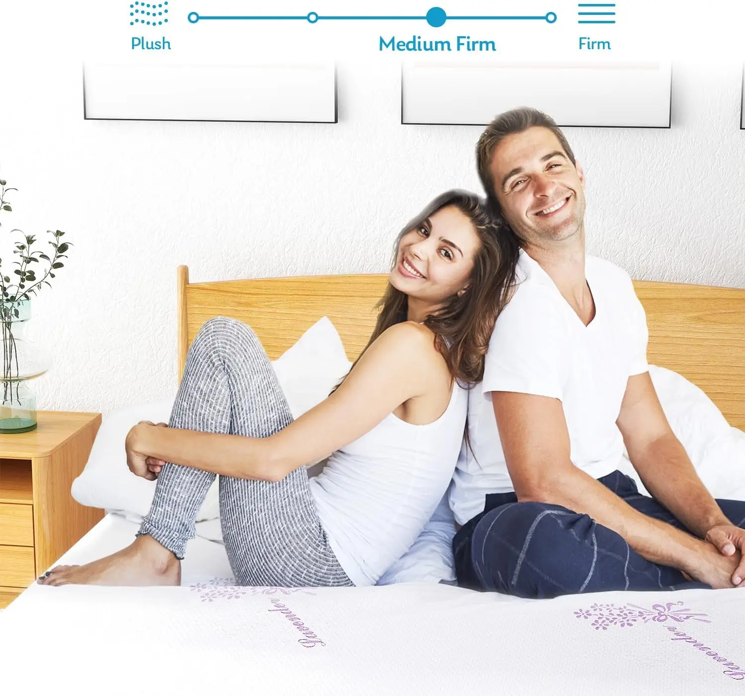 Materasso King wOod-it, letto in memory foam gel medio resistente in una scatola, limitatore di pressione, 10 pollici